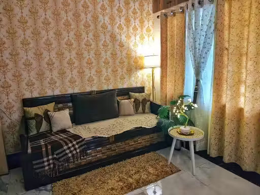 Handicraft Modern Gold Floor Lamp with Beige Lampshade