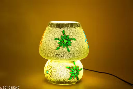 Mushroom Shaped Mosaic Glass Lamp – Handmade Decorative Table Lamp