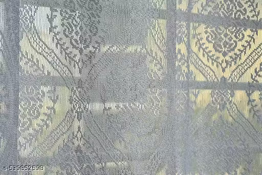 Pack of 2 || ATTRACTIVE POLYESTER NET DAMASK CURTAIN (PARDA) – MUGHAL LUXURY COLLECTION - Grey