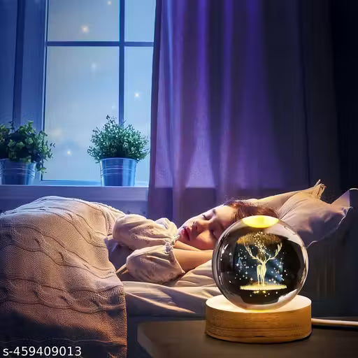 Magical 3D Deer animal Crystal Ball LED Night Lamp