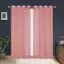 Pack of 2 || ATTRACTIVE POLYESTER NET DAMASK CURTAIN (PARDA) – MUGHAL LUXURY COLLECTION - Pink