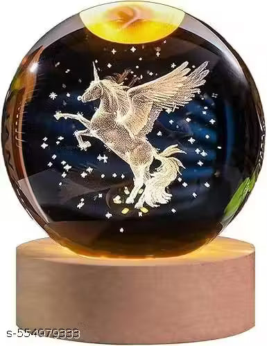 Magical 3D Pegasus Horse Crystal Ball LED Night Lamp