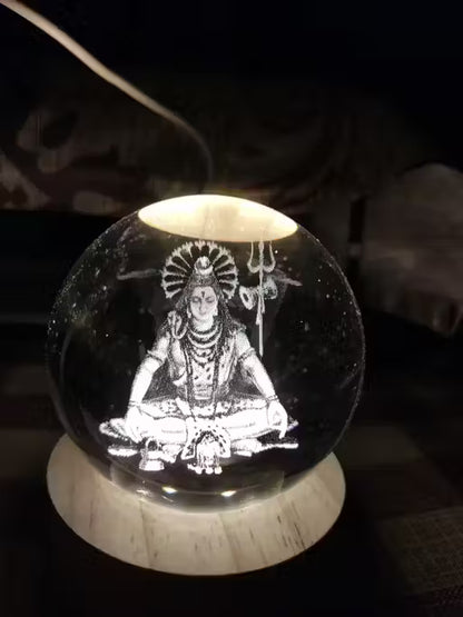 Magical 3D Shiva Crystal Ball LED Night Lamp
