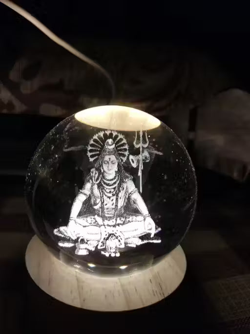 Magical 3D Shiva Crystal Ball LED Night Lamp