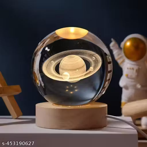Magical 3D Saturn Planet Crystal Ball LED Night Lamp
