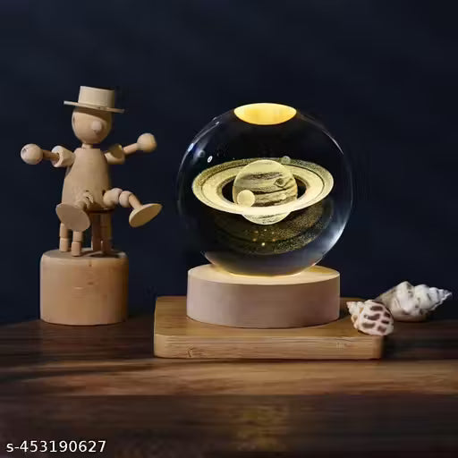 Magical 3D Saturn Planet Crystal Ball LED Night Lamp