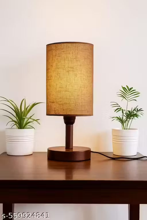 Wood Table Lamp Night Light for Bedroom Warm White Gift Bedside Room Decor Eye Protection Small Table lamp