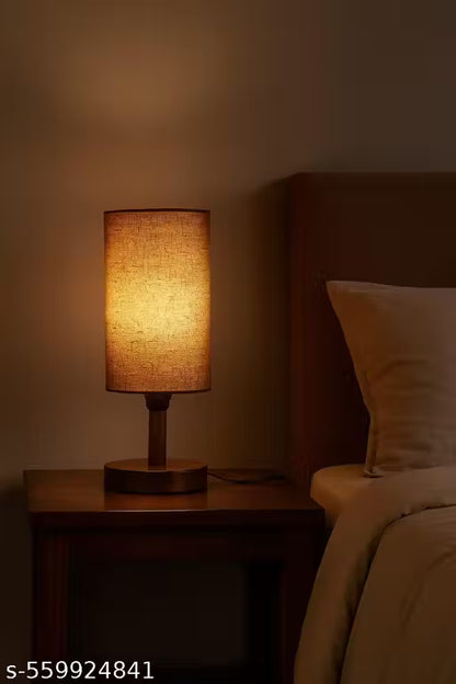 Wood Table Lamp Night Light for Bedroom Warm White Gift Bedside Room Decor Eye Protection Small Table lamp