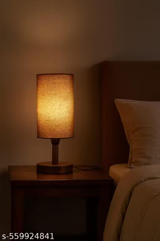 Wood Table Lamp Night Light for Bedroom Warm White Gift Bedside Room Decor Eye Protection Small Table lamp